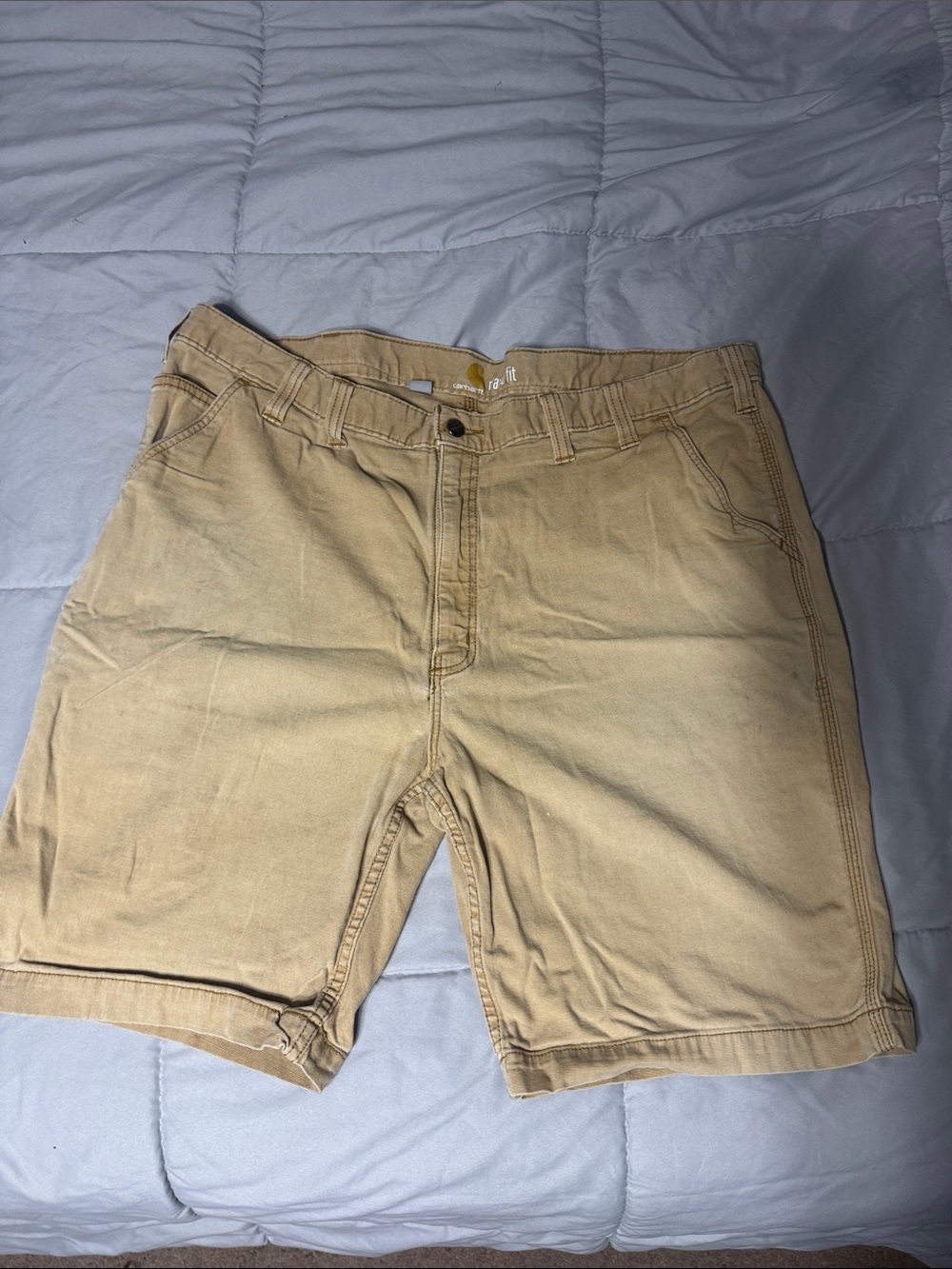 Carhartt Men's Flat Front Tan Work Shorts